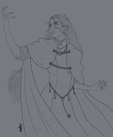 Halfbody Sketch ($50)